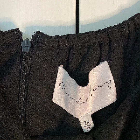 Charles Henry Off Shoulder Little Black Dress Size 2X New‎ with Tags Mini Dress - Picture 7 of 11